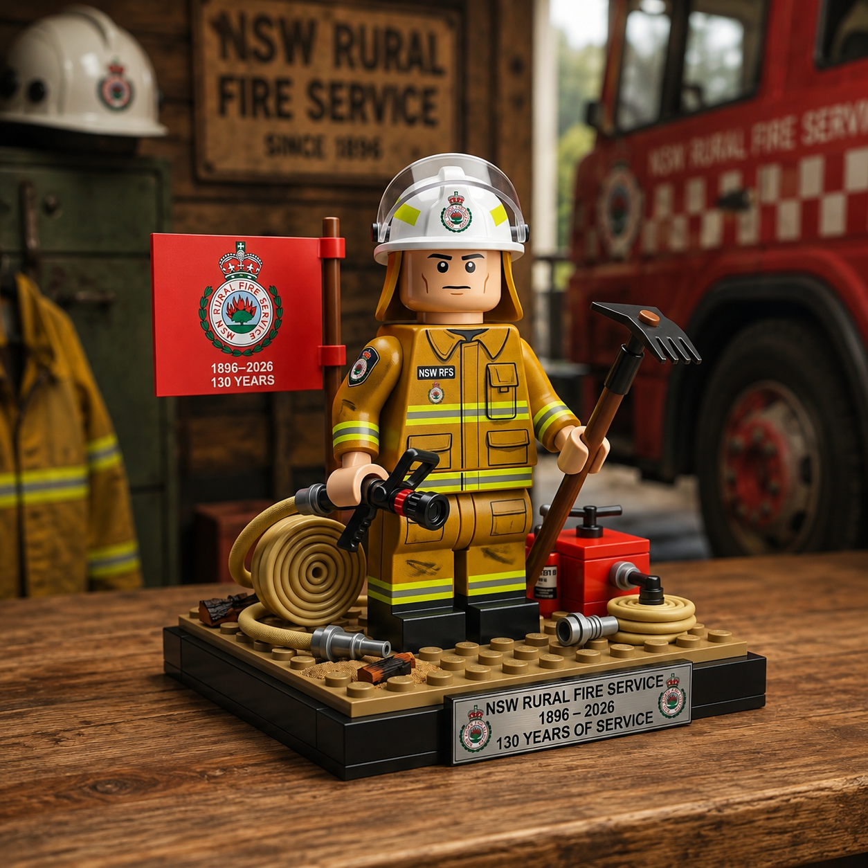 Fire Service 130th Anniversary Brick-built Figure