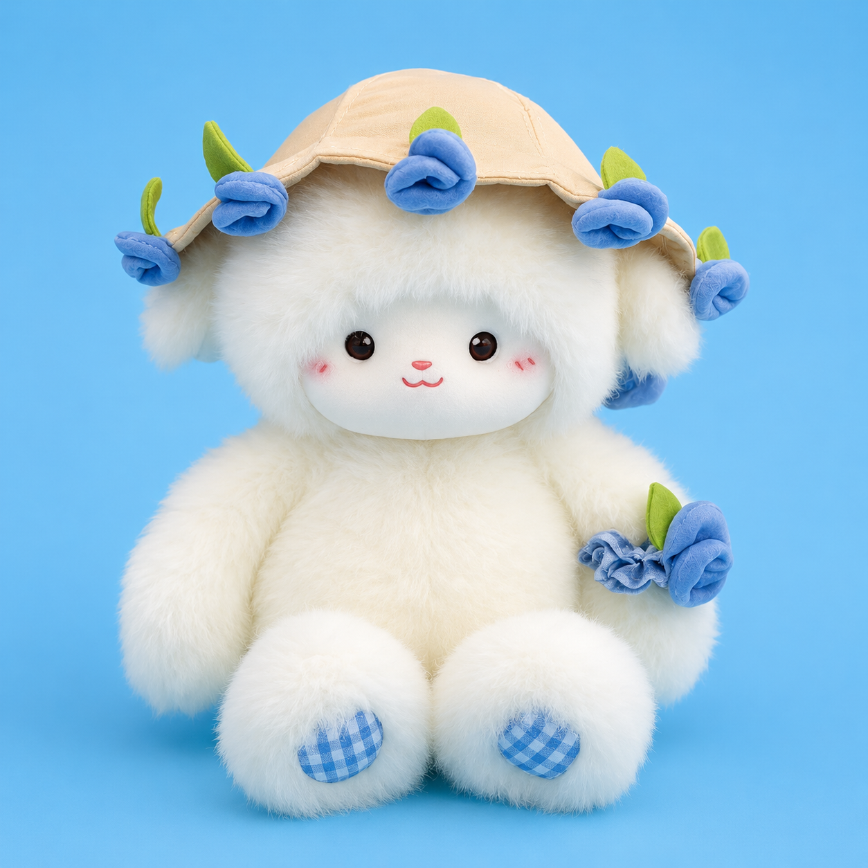 🐑 Elegant Decorative Lamb Figurine with Floral Hat