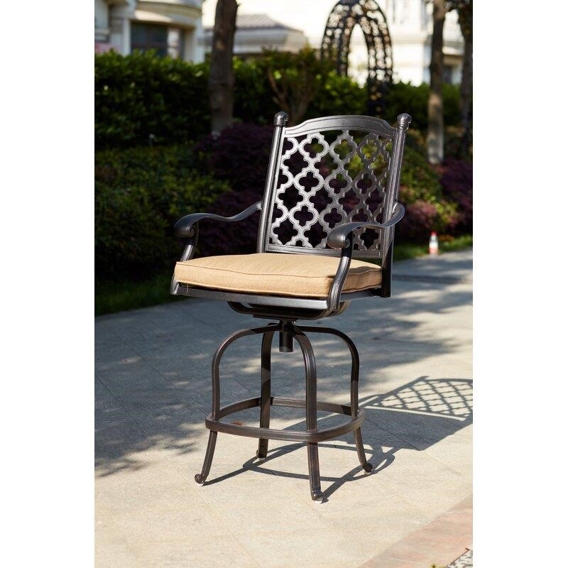 Millner Square 8 - Person 60'' Long Bar Height Dining Set with Cushions