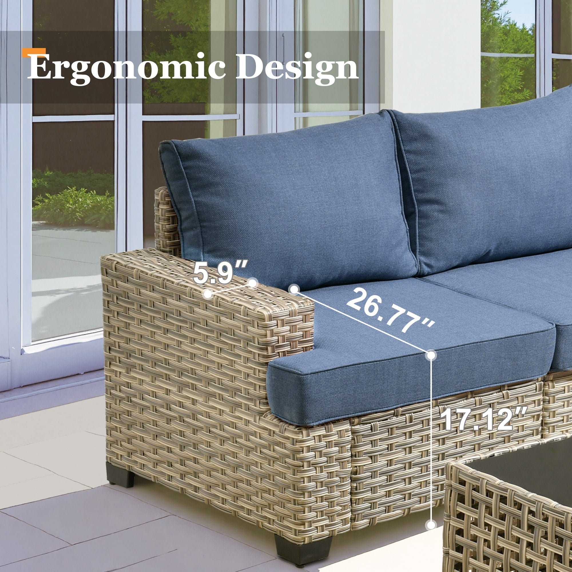 XIZZI 9-piece Outdoor Wicker Patio Furniture Set with Swivel Chairs