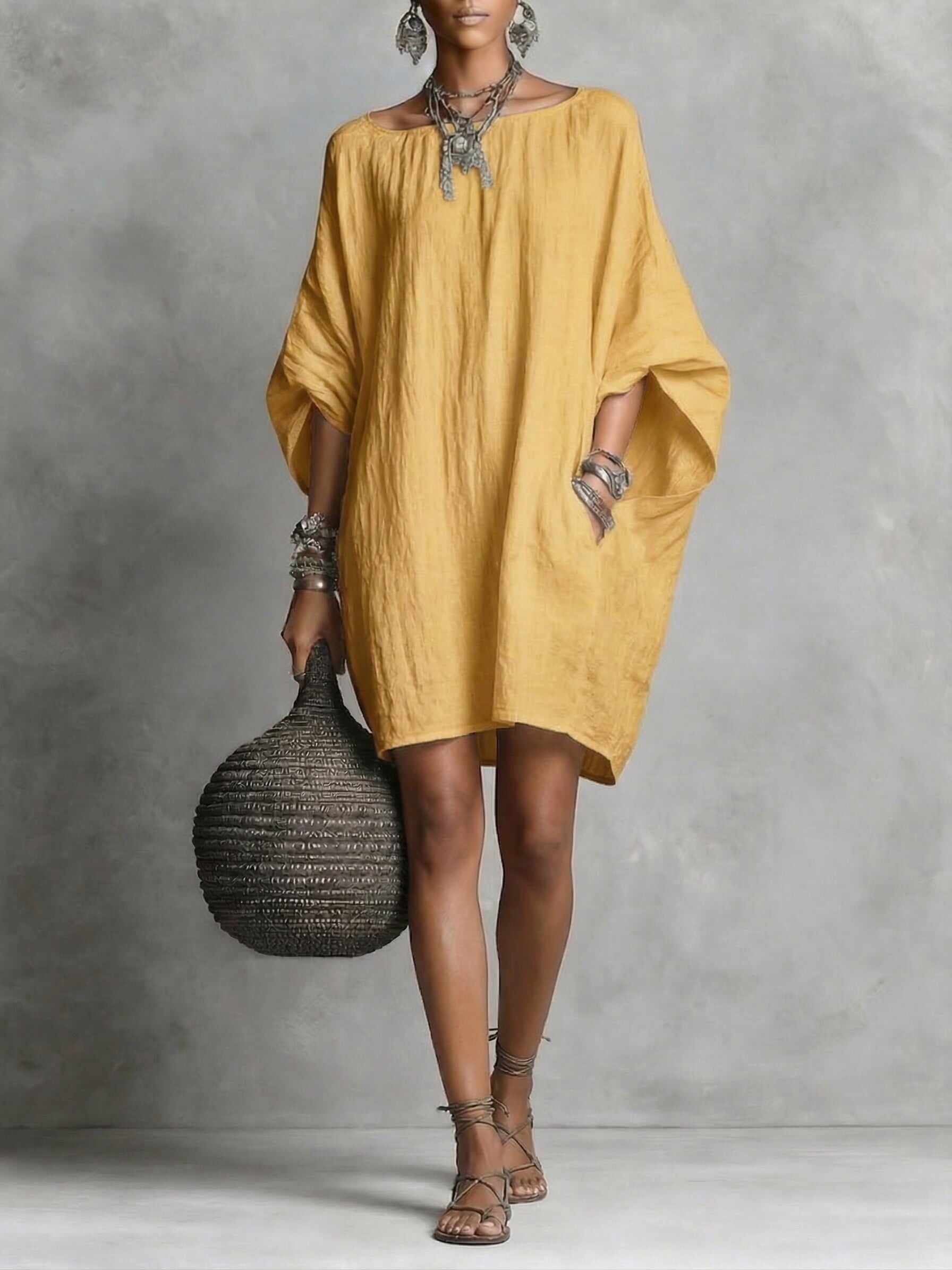New Arrivals🔥Women's Elegant Casual cotton and linen dress