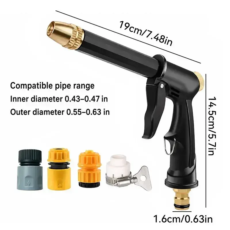 Portable High Pressure Water Sprayer, Adjustable Garden Hose Nozzle Sprayer, Car Washing & Maintenance Tool, Pet Cleaning Tool & Dealsforyoudays