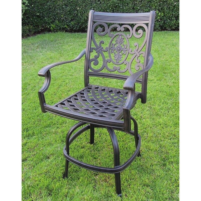 Mccraney Round 4 - Person 42'' Long Aluminum Bar Height Dining Set with Cushions