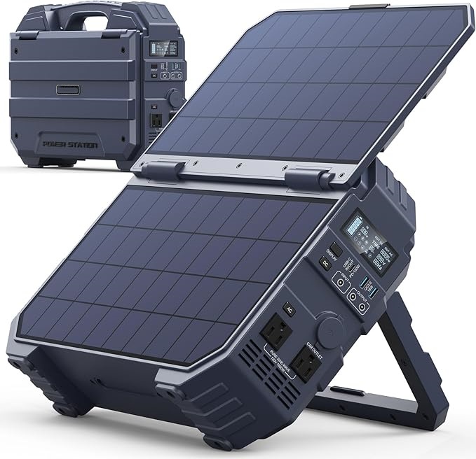 💥Limited Availability💥Buy 1 Get 1 Free💥Portable Power Station with Built-in Solar Panel