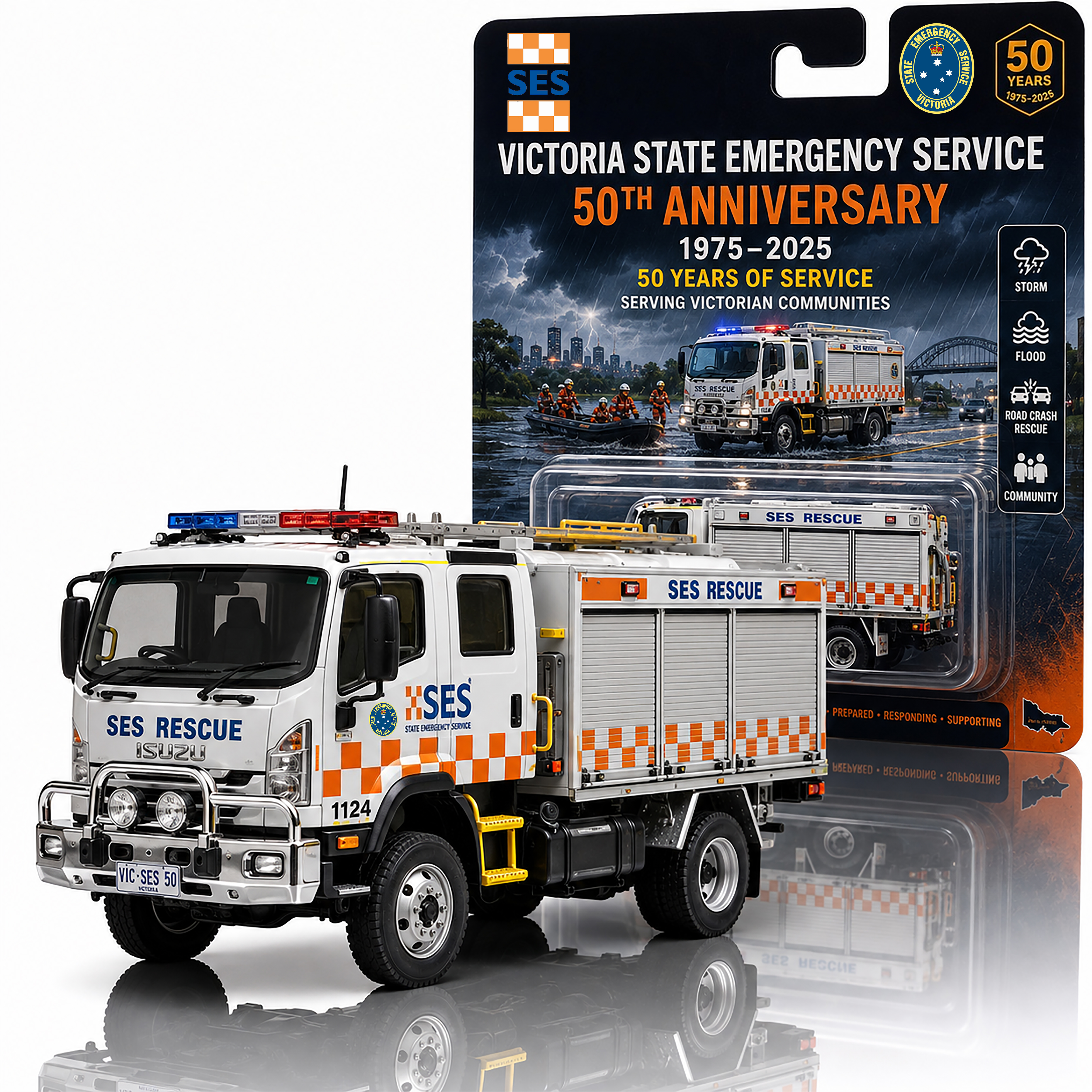 Victoria SES service 50th Anniversary Rescue Truck Edition