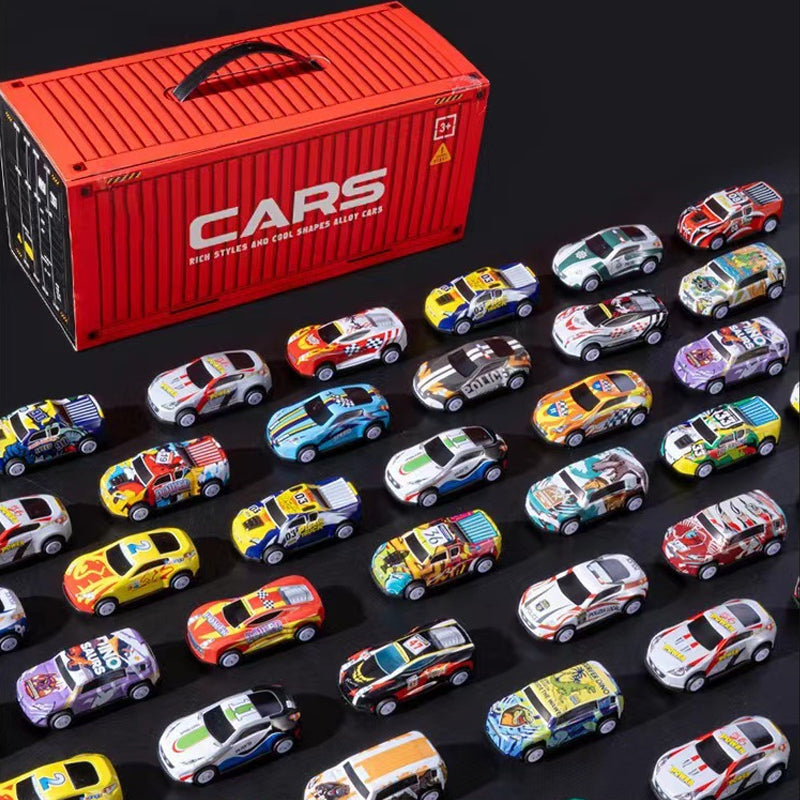 🔈🔈50% OFF! ✨ 48 Mini Cars with Built-in Garage - Interactive Play with Sound Effects and Race Track for Kids 🚗🎪