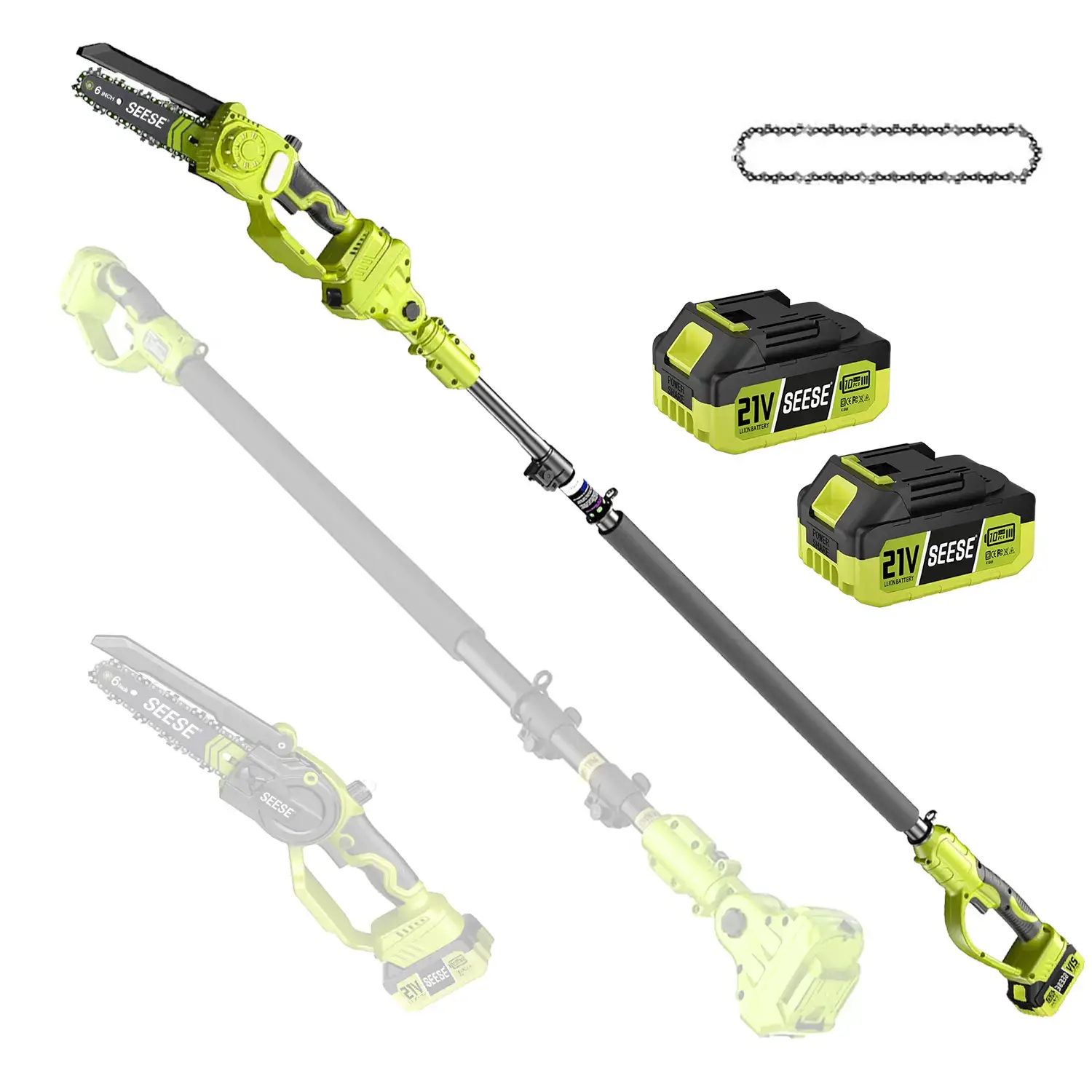 2 in 1 Mini Chainsaw with 2 x 21V Batteries, 8
