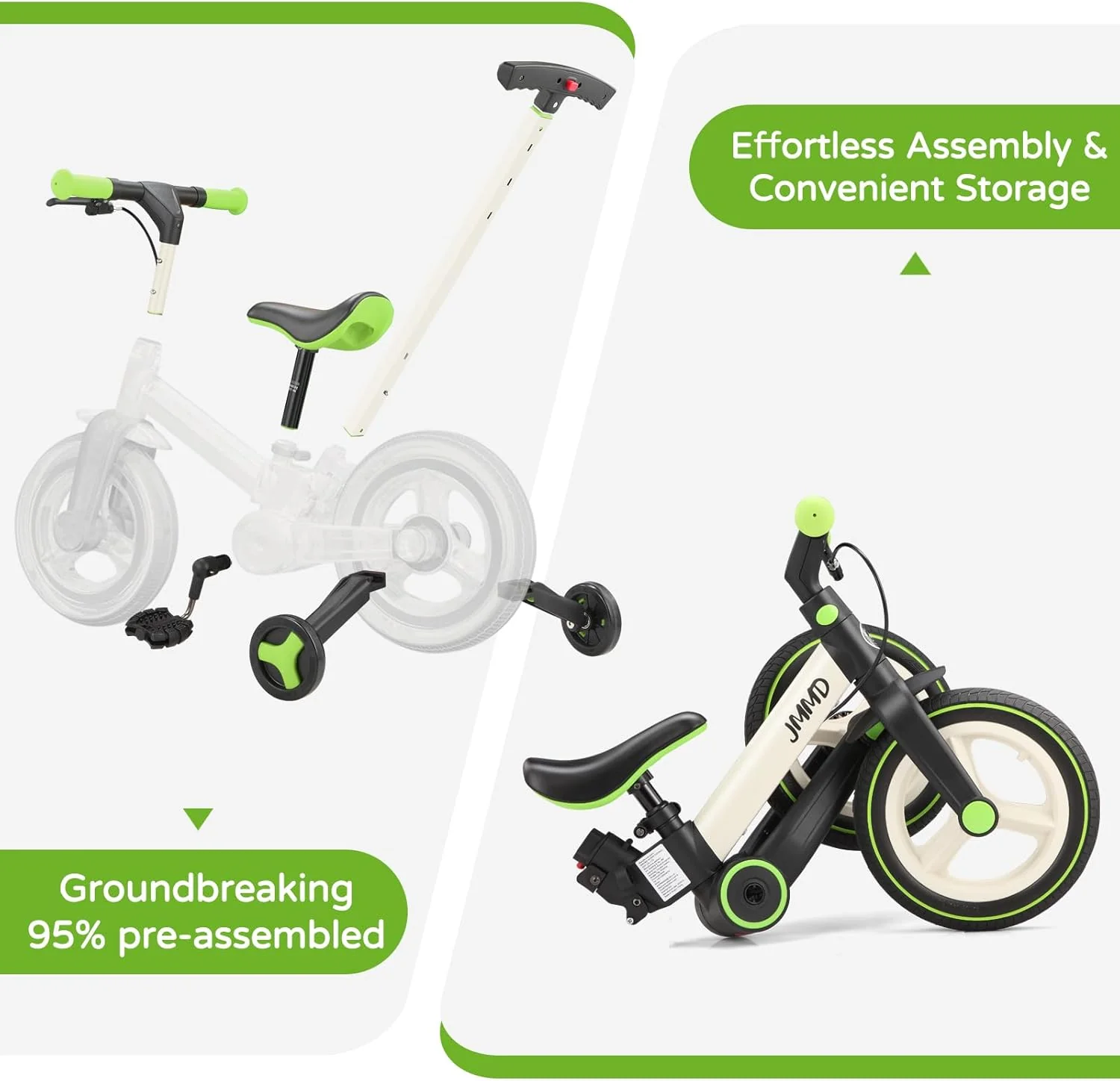 🏭 Factory Promotion – 6-in-1 Toddler Bike & Stroller with Training Wheels 🚲✨