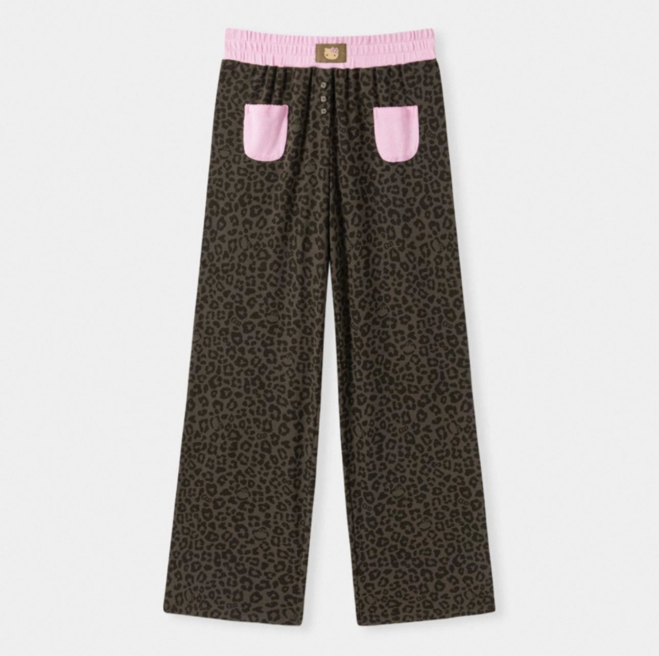Hellokitty Leopard Print Cotton Pajama Set 2 Piece