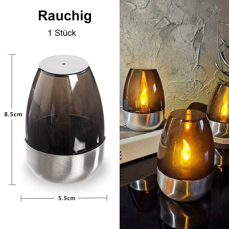 🕯️Solar Power Tea Lights Outdoor Flameless Flicker IP65 Waterproof Table Lamp LED Candles with Dusk to Dawn Sensor