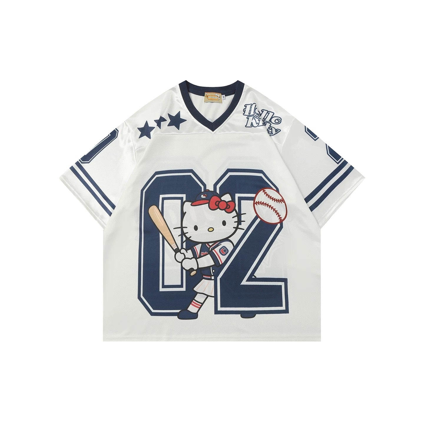 Hellokitty Baseball Jersey Shirts Loose T-Shirts