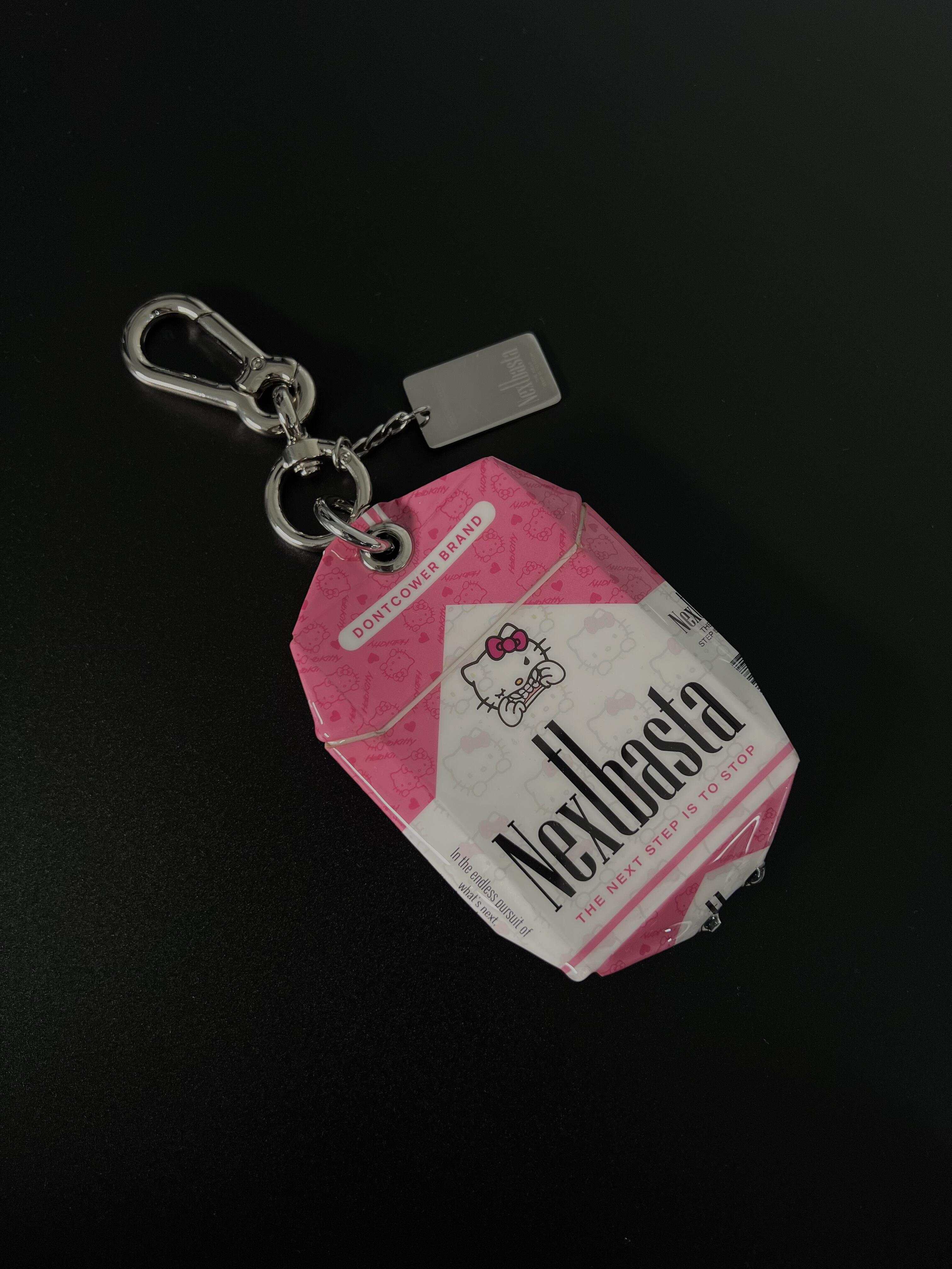 Hello Kitty Creative Handmade Empty Cigarette Pack Pendant Necklace Accessory Bag Charm