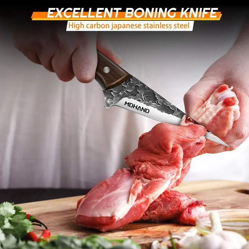 🔥 Special Offer — 14-Piece High-Carbon Stainless Steel Kitchen Knife Set with Wooden Handles & Accessories 🔪