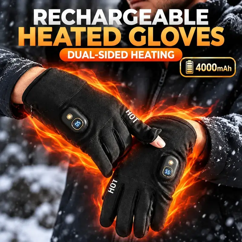 Rechargeable Electric Heated Gloves for Men & Women