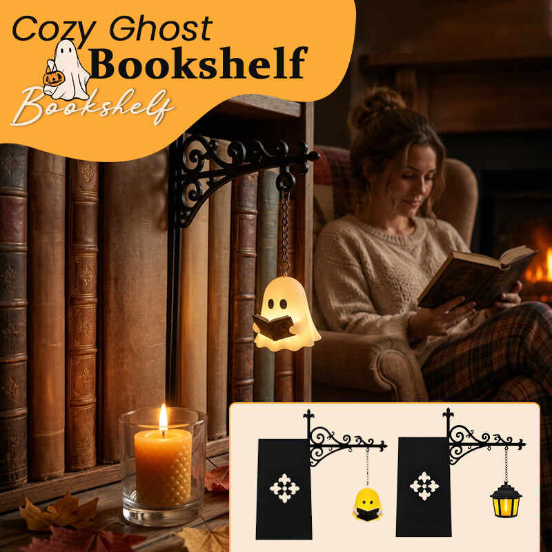 👻 Cozy Ghost Bookshelf Lantern