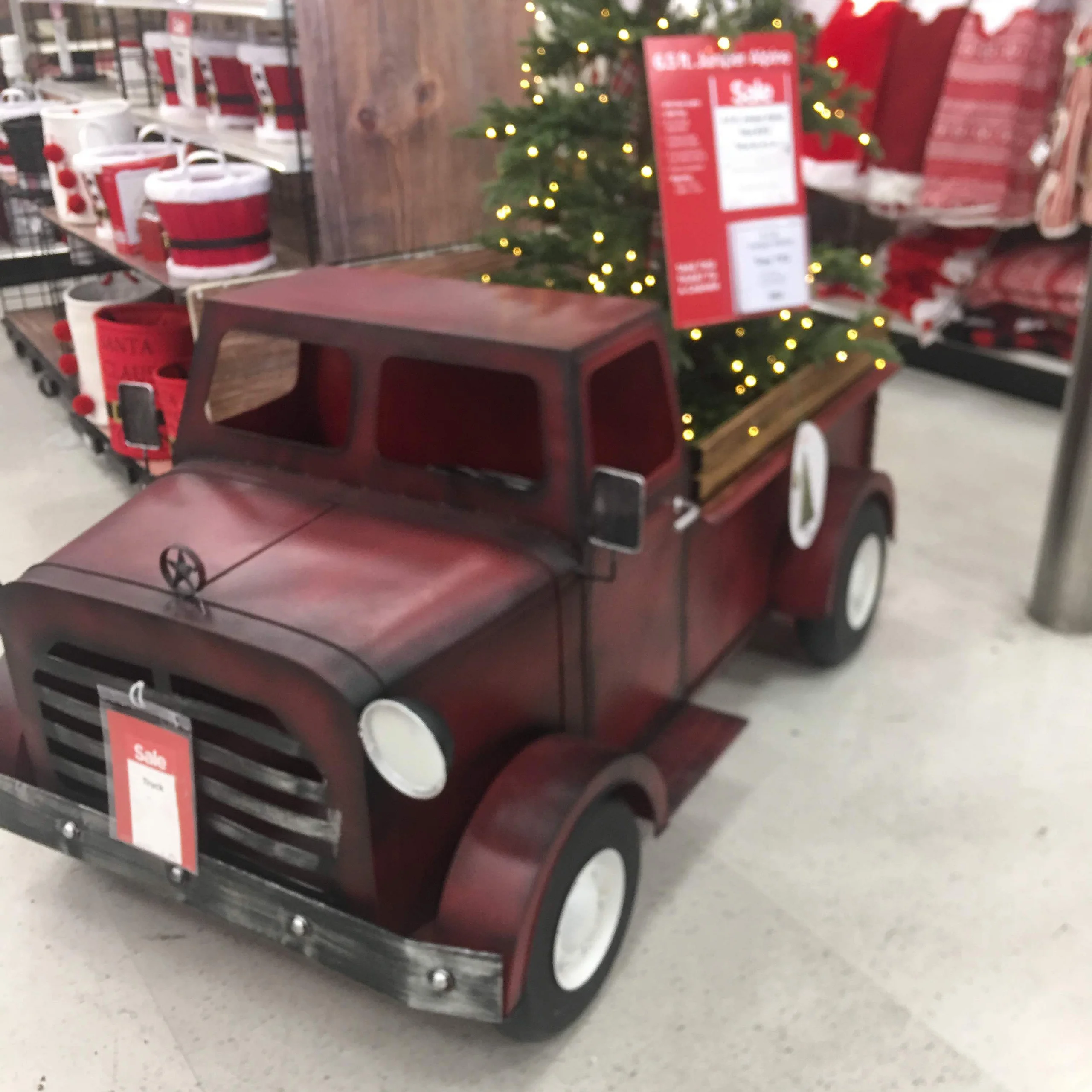 Large Iron Christmas Farmhouse Truck