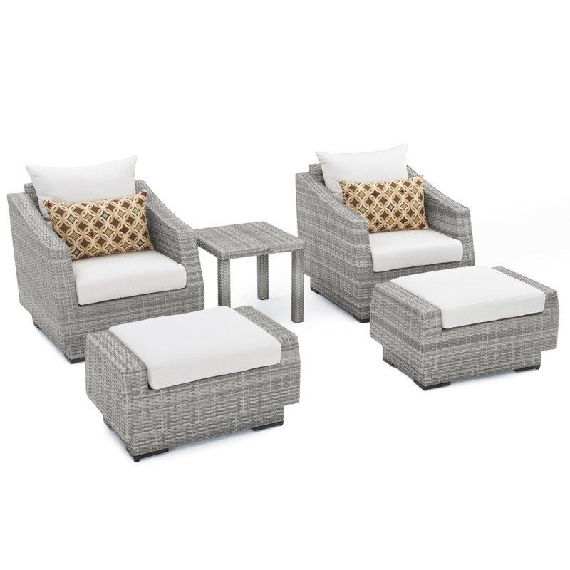 Castelli Wicker/Rattan 2 - Person Seating Group with Cushions