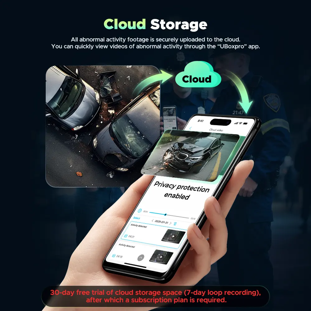 LAMTTO DC22 4G LTE OBD‑II Car Security Camera, 24/7 Live View GPS Tracking, Cloud Loop Recording with 7‑Day Free Trial