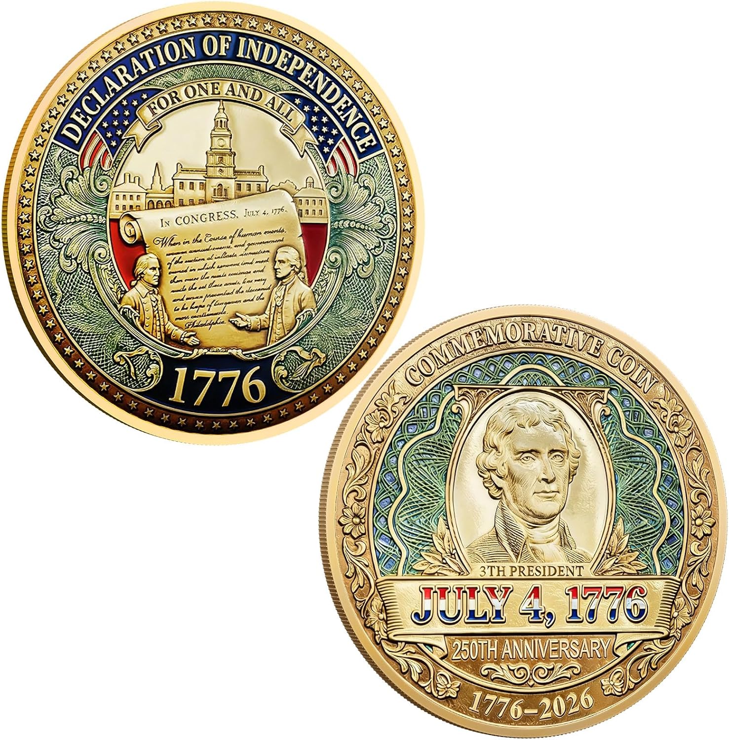 250th Anniversary U.S. Army Commemorative Coin Double-Sided High Relief Design 1775-2025 Military Collector Coin Veteran Gift Patriotic Metal Challenge Coin (Army)