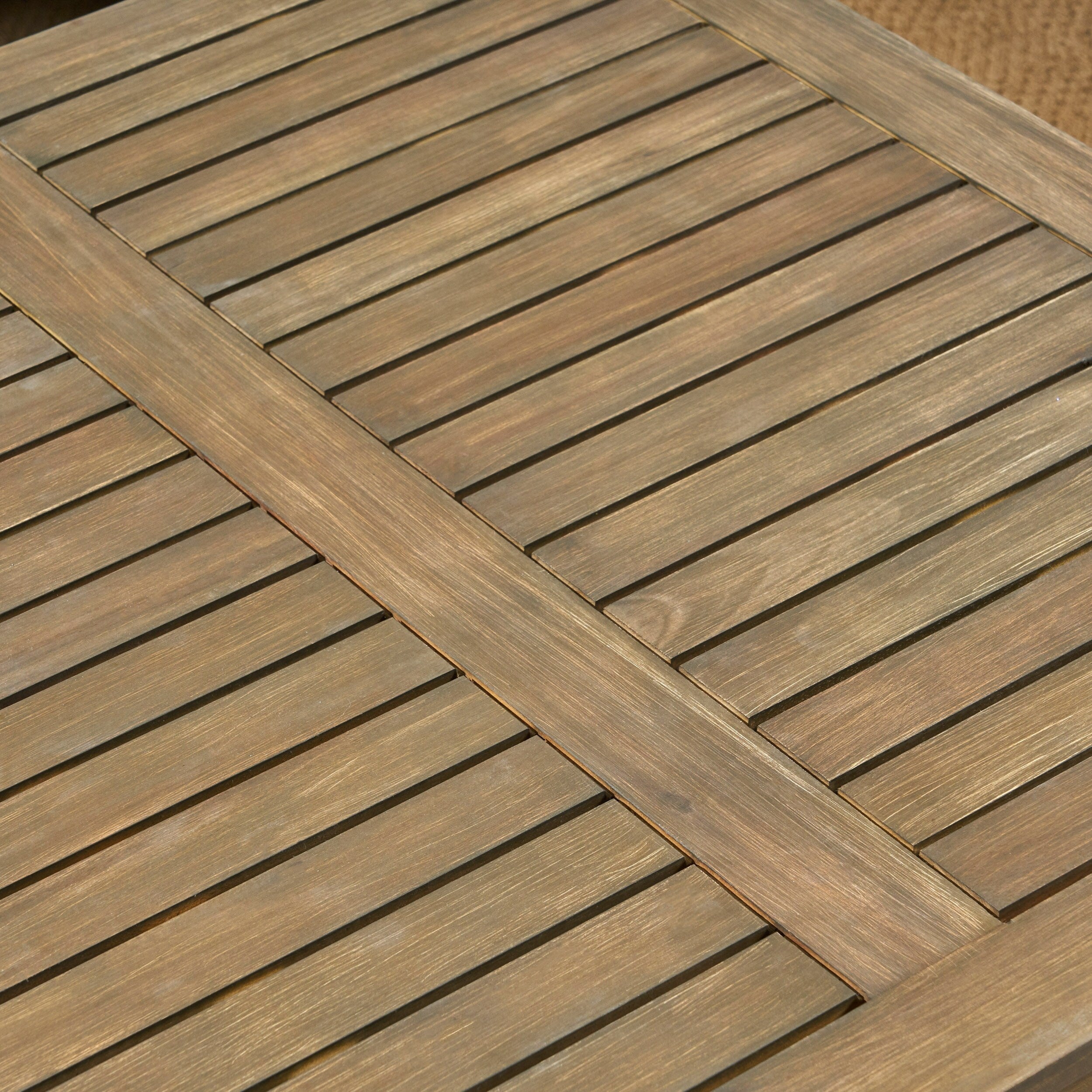 Perla Acacia Wood 7-piece Outdoor Chat Set by Christopher Knight Home