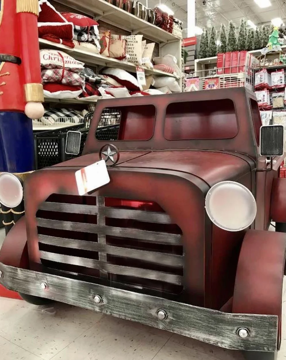 Large Iron Christmas Farmhouse Truck