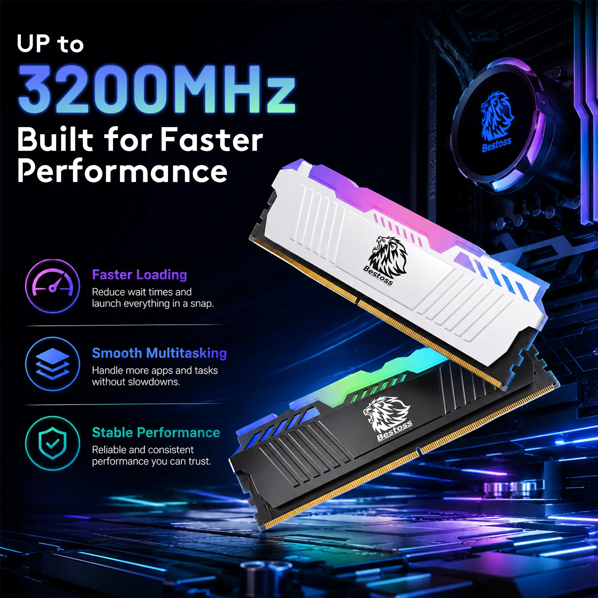 ⚡️Clearance sale⚡️RGB DDR4 3200MHz Desktop RAM