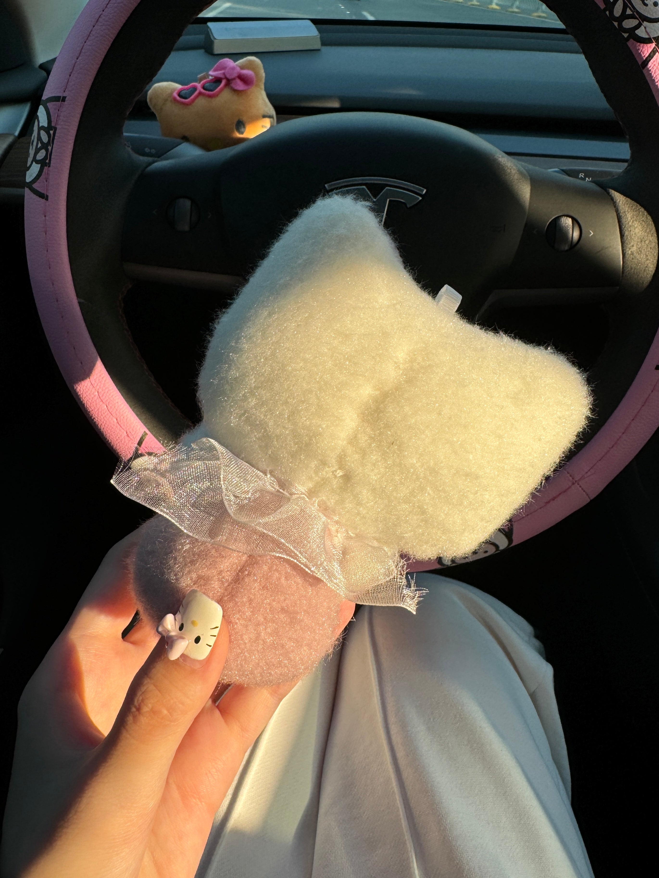 Hellokitty Barbie Girl Pink Plush Toy for Windshield Wiper Gear Lever Wiper Shift Grip