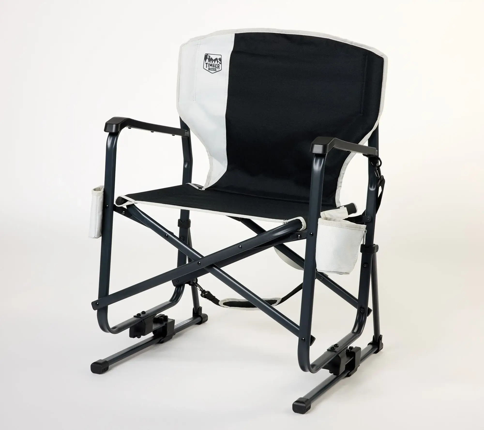 Folding Rocking Camping Chair – Portable Outdoor Rocker with Side Pocket & Carry Bag