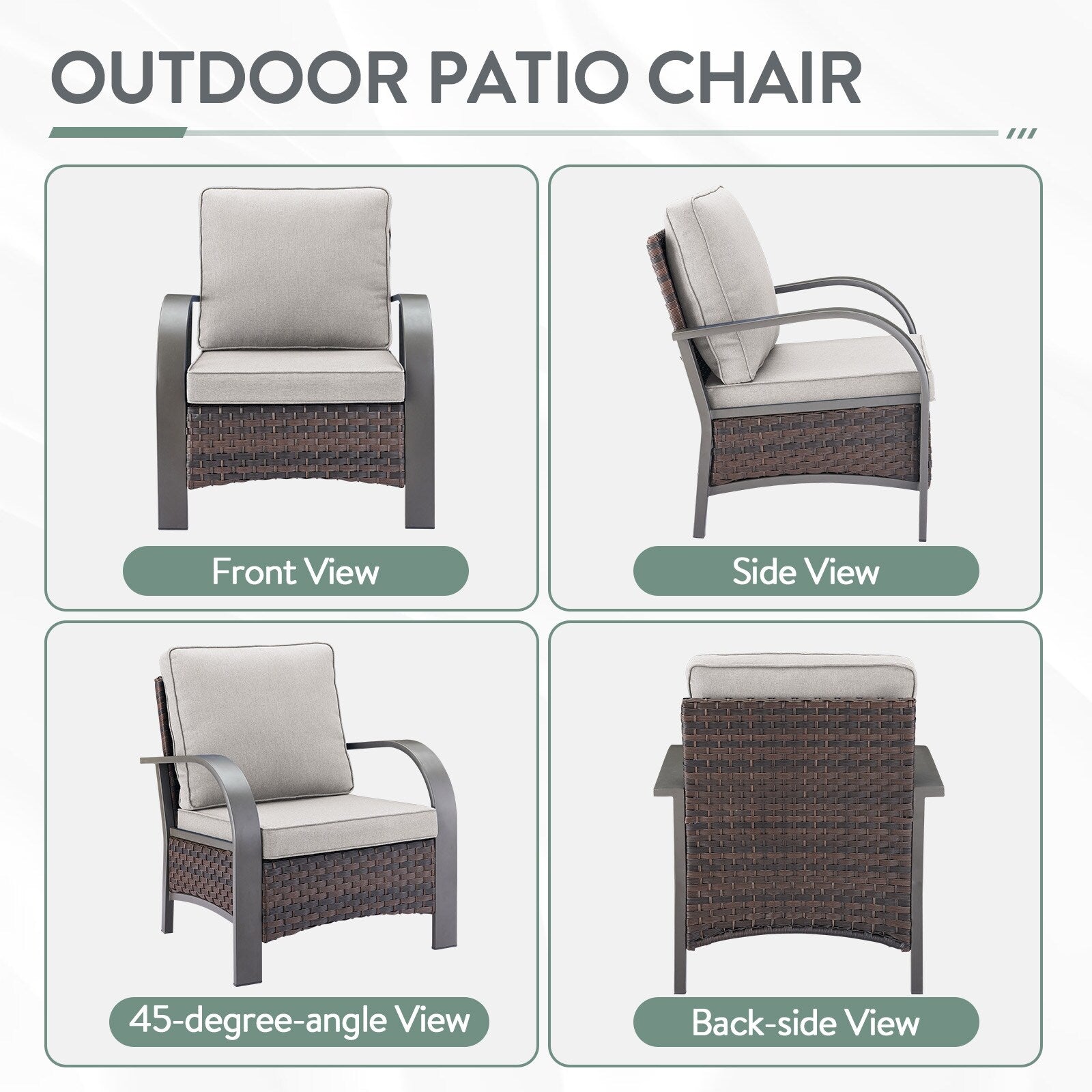 Outdoor Patio Chair with Fire Pit Table Set