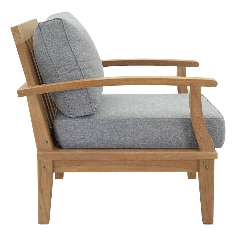 Sidney Solid Wood 4 - Person Seating Group with Cushions