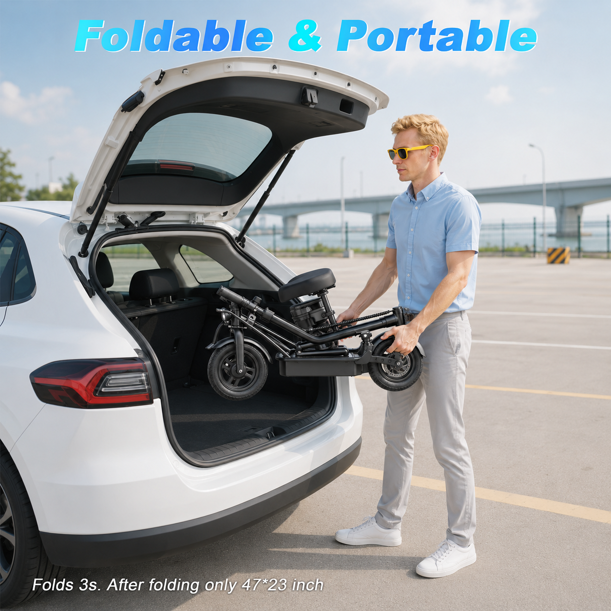 🔥Limited Sale🔥 500W Seated Electric Scooter – Fast, Foldable & Built for Daily Rides