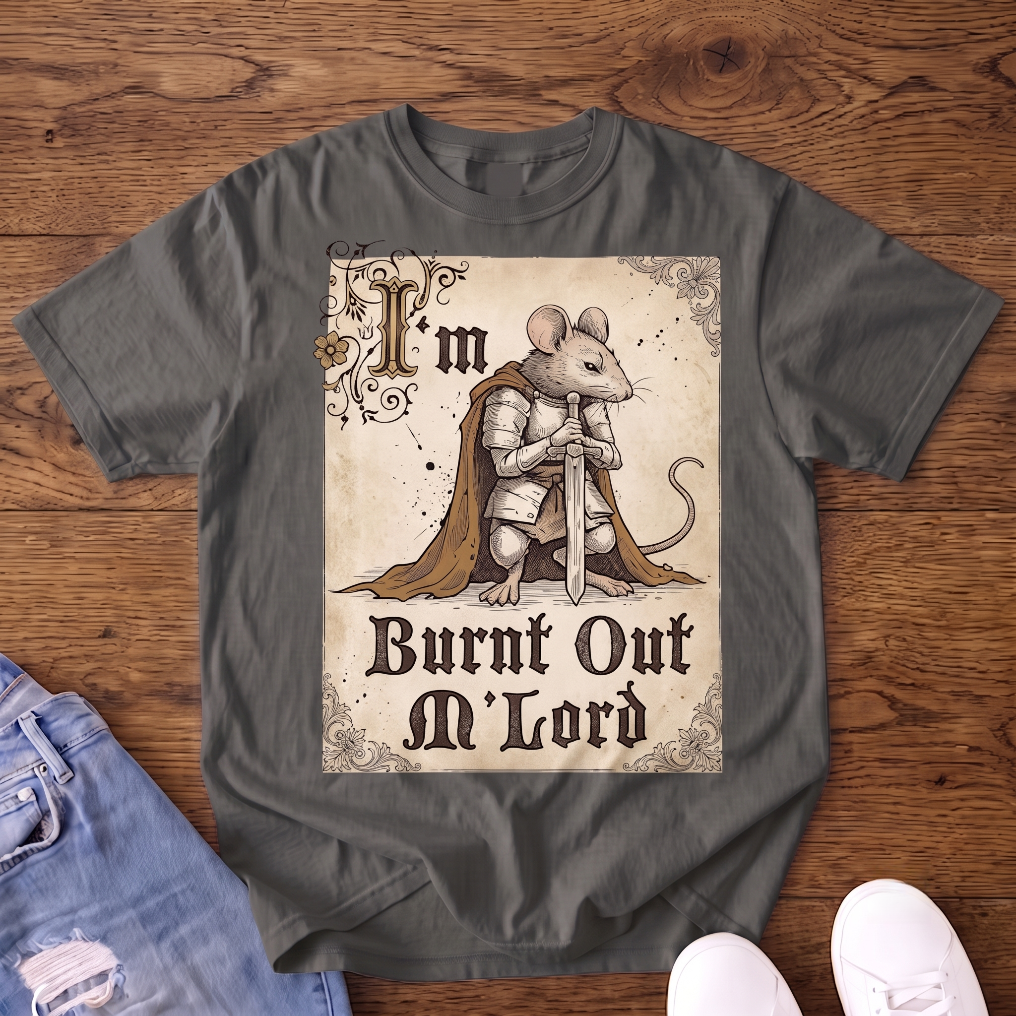 I'M Burnt Out Mouse Knight VintageT-shirt