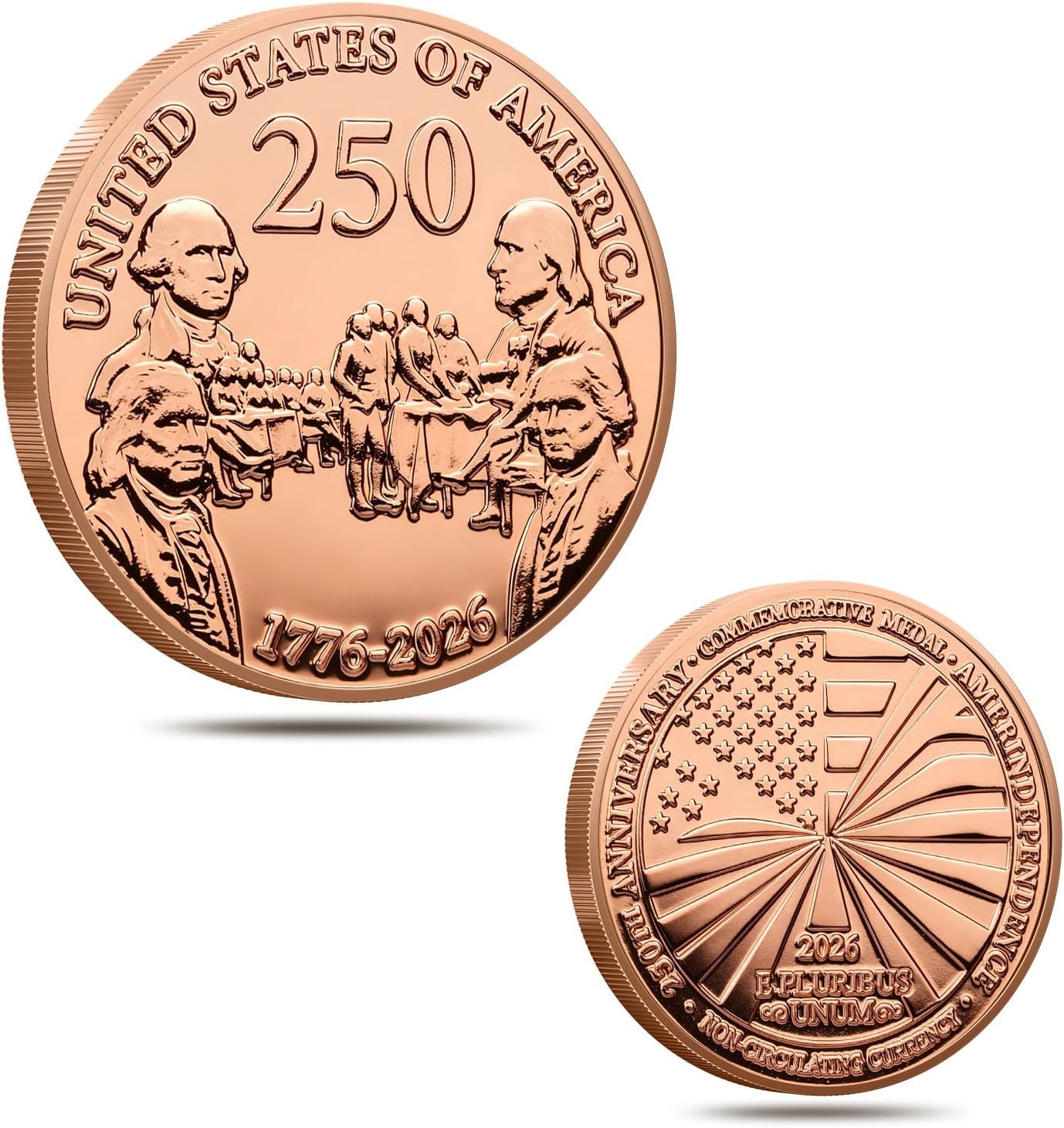 250th Anniversary U.S. Army Commemorative Coin Double-Sided High Relief Design 1775-2025 Military Collector Coin Veteran Gift Patriotic Metal Challenge Coin (Army)