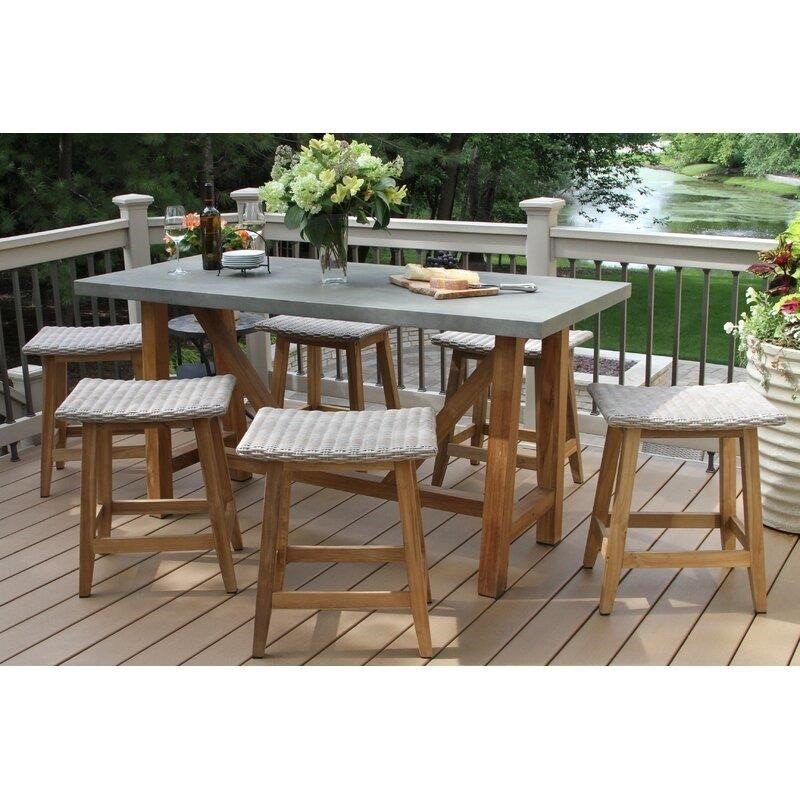 Caelan Rectangular 6 - Person 70'' Long Dining Set with Cushions