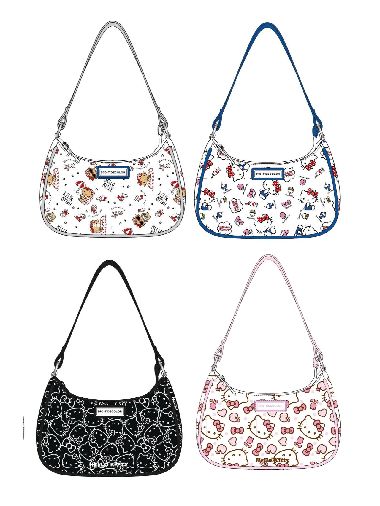 Sanrio Hobo Bag Nylon Shoulder Bags Top Handle Purse（gift box packaging）