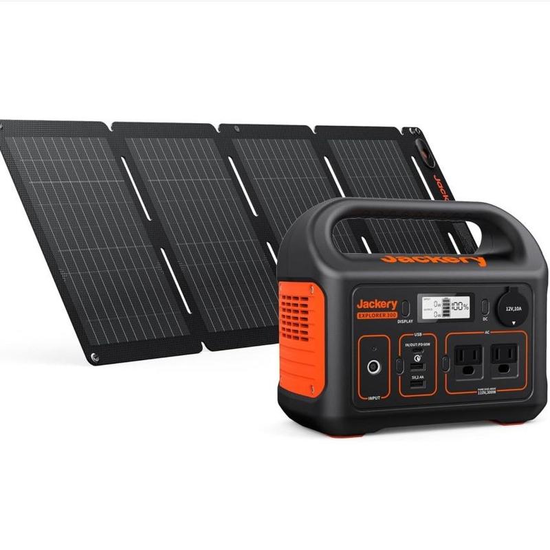 Solar Generator 300, 292Wh Power Station , 300W Pure Sine Wave AC Outlet for RV Outdoors Camping Travel Blackout