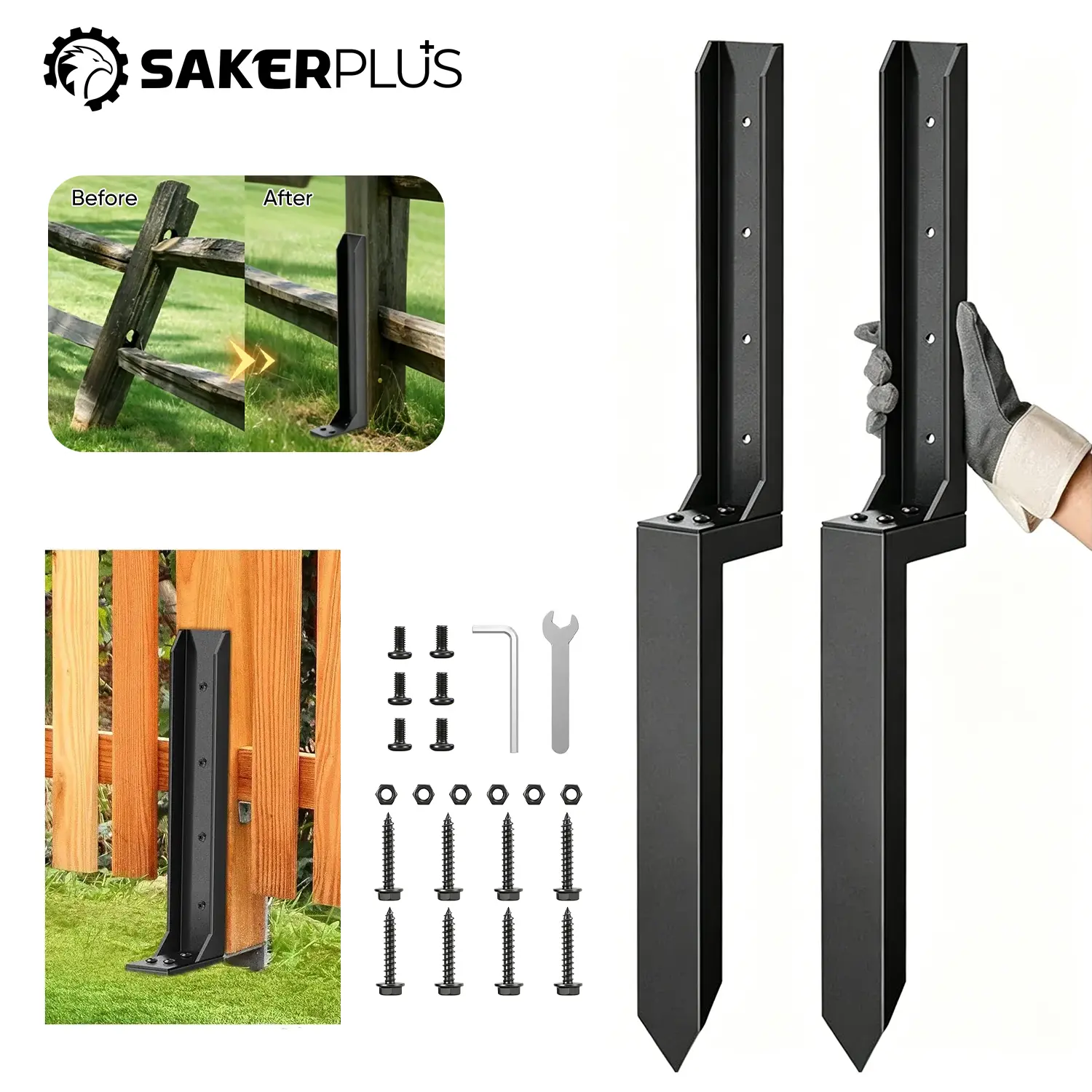 Fence Post Repair Kit - Super Strong Fixation