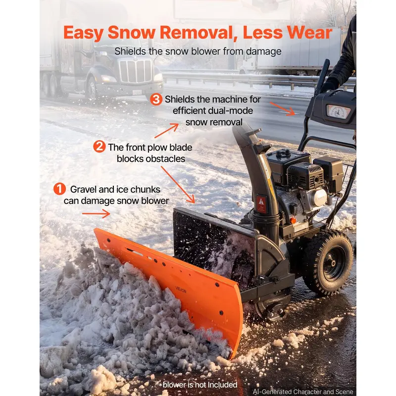 Snow Plow Kit 22-32 in Adjustable Universal Blade