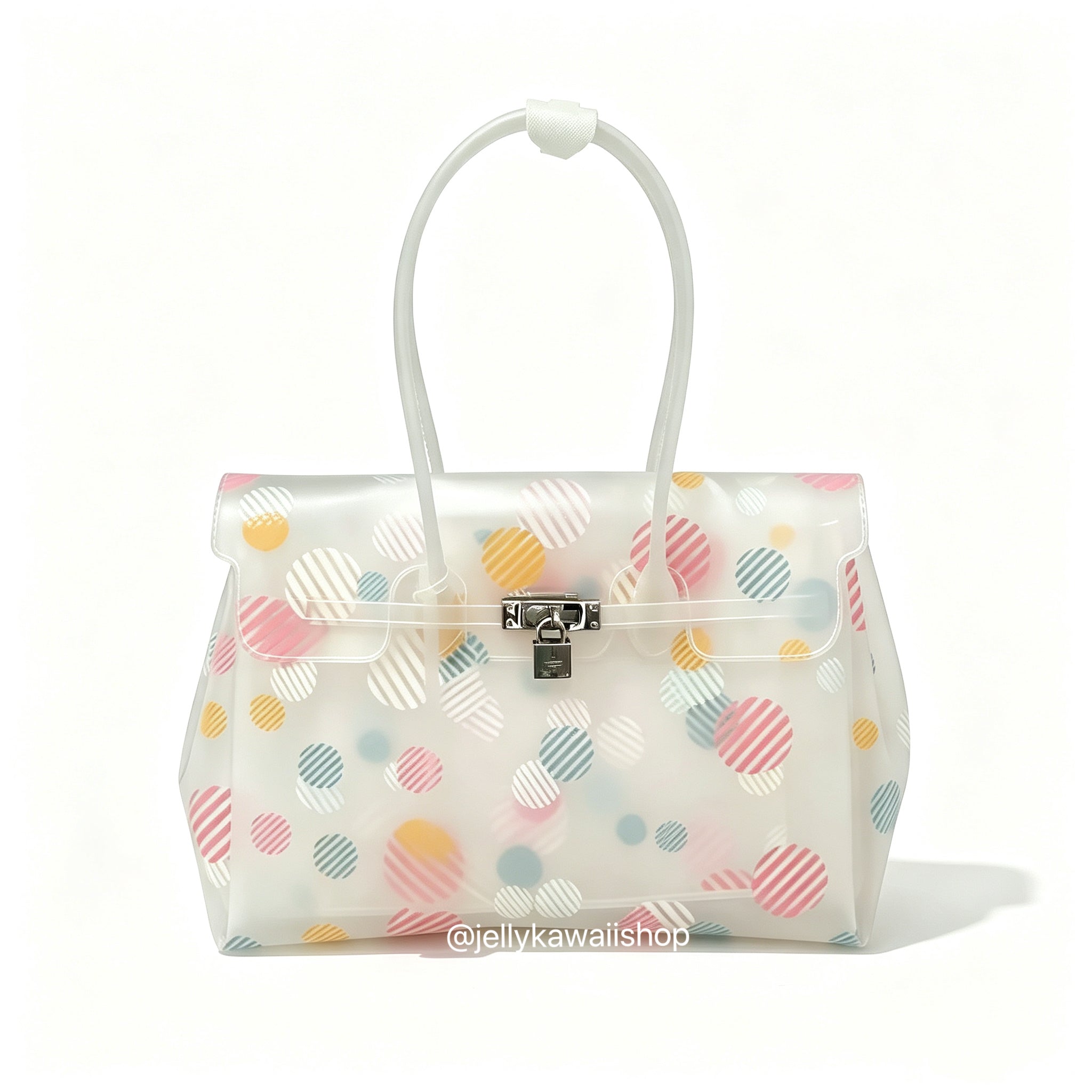 Girly Polka Dots Jelly Tote Shoulder Bag