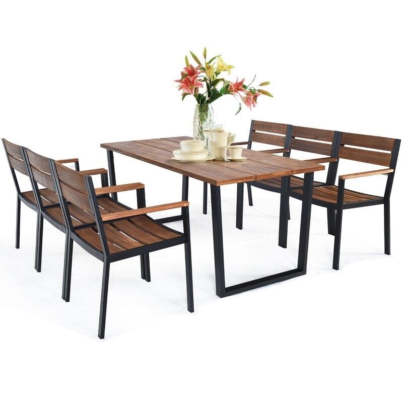 Damorian Rectangular 6 - Person 69'' Long Dining Set