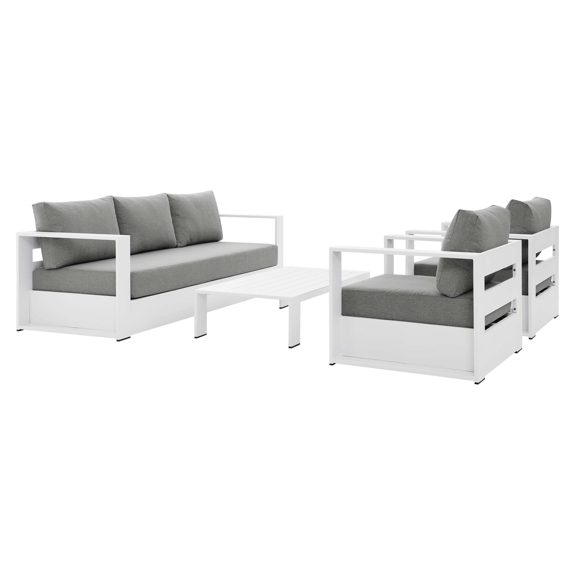 Tahoe Outdoor Aluminum 4-piece Conversation Set with Coffee Table