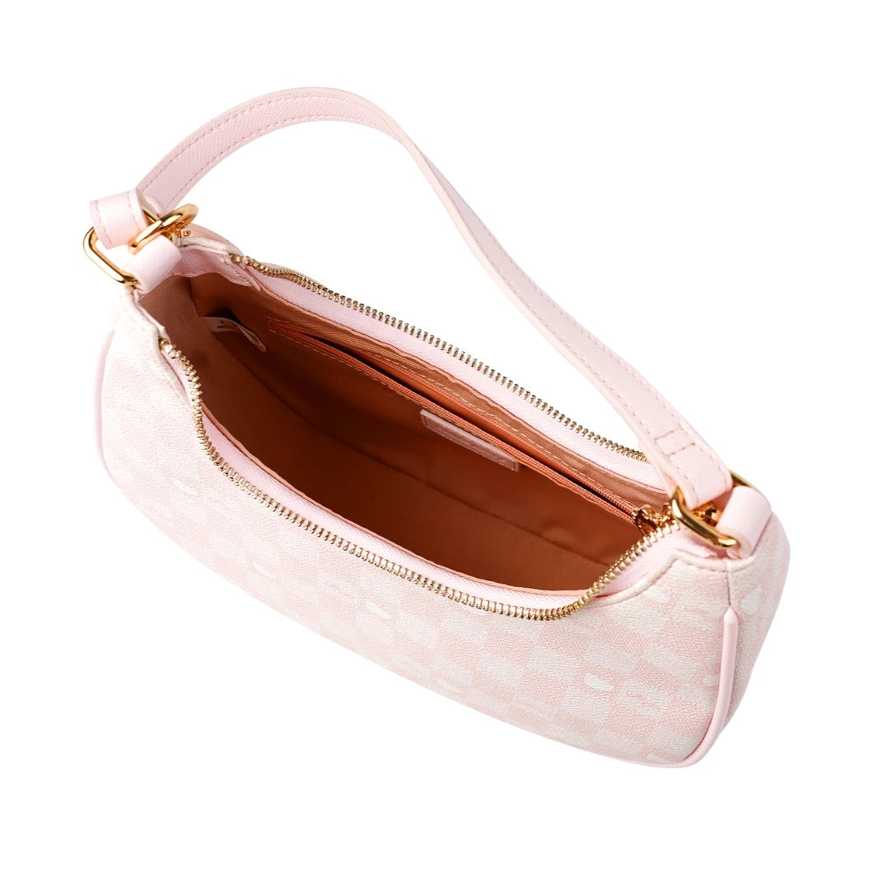 Hellokitty Pink Clutch Tote Purse Handbags With Mirrored Bag Charms