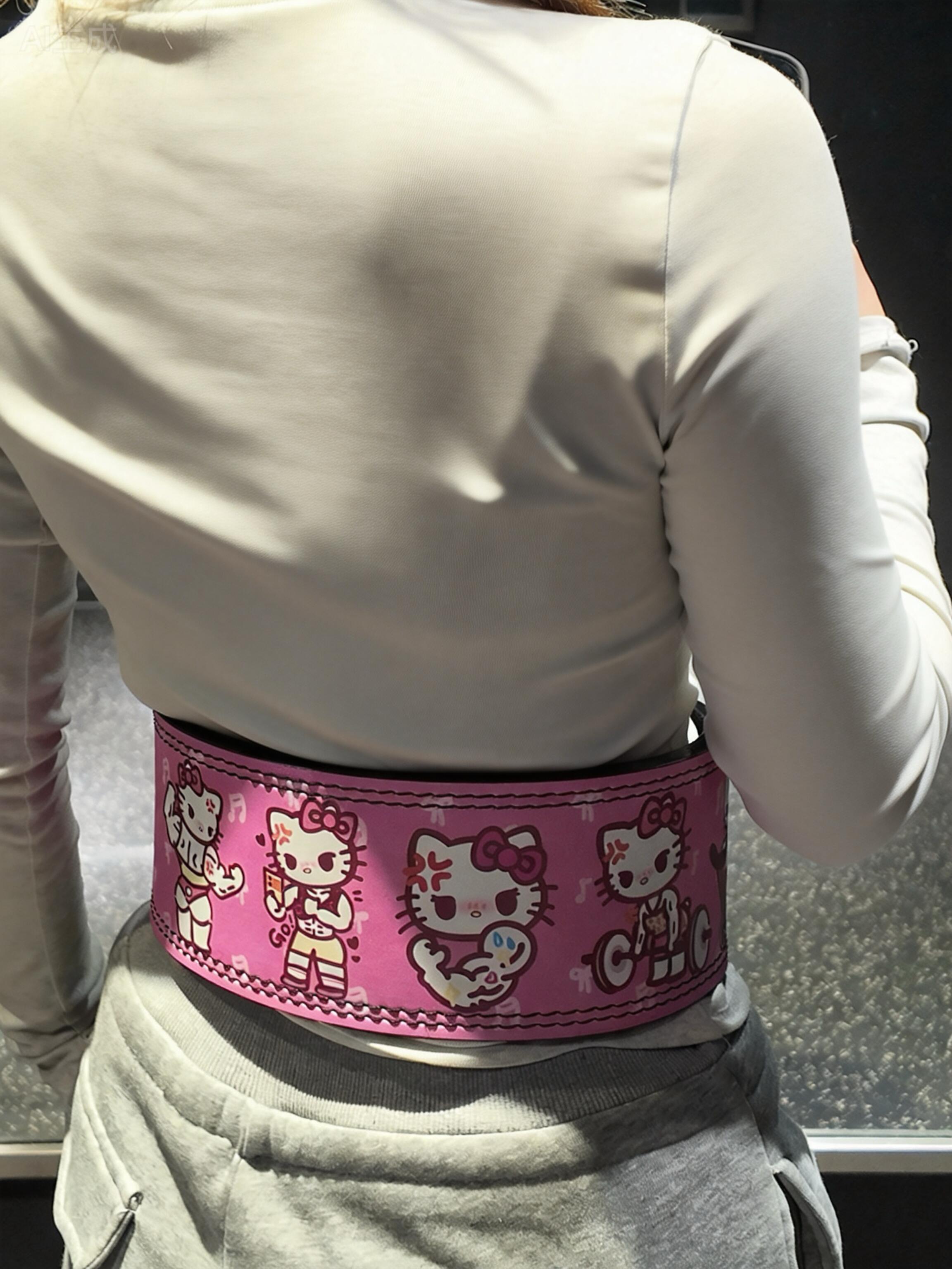Hello Kitty Weight Lifting Belt Leather Gym Belts Back Support