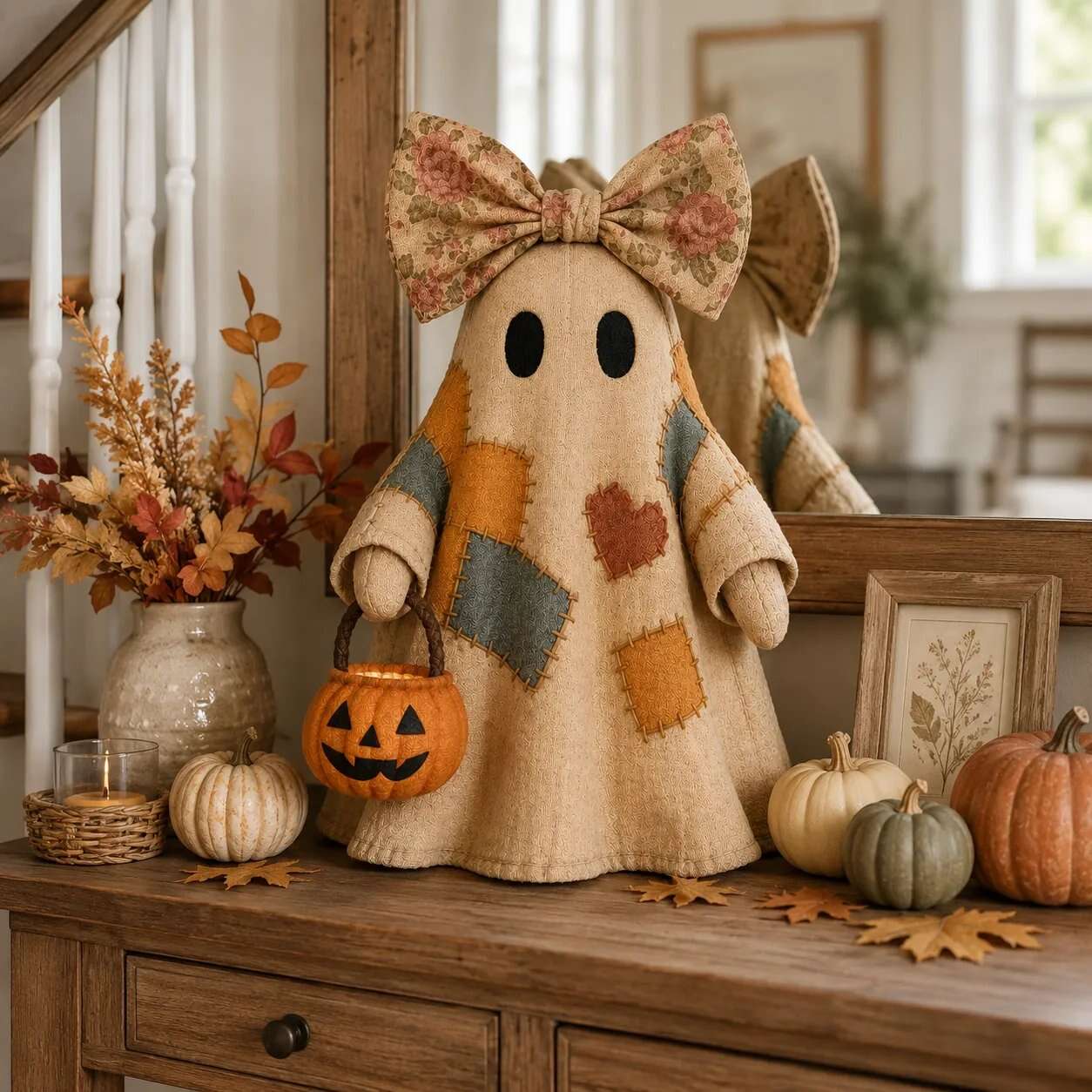 🏆Limited Time Sale 49% OFF🍂👻 Lighted Vintage Patchwork Ghost