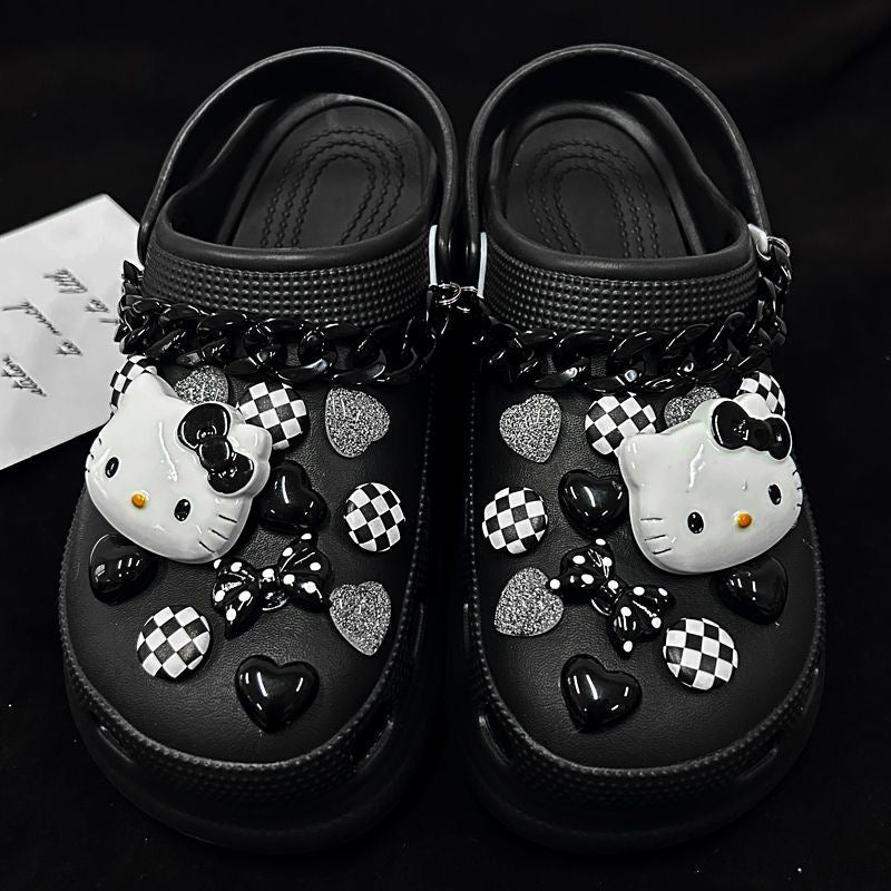 Hellokitty Aesthetic Shoe Decoration Charms (26 PCS + 2 Chains)