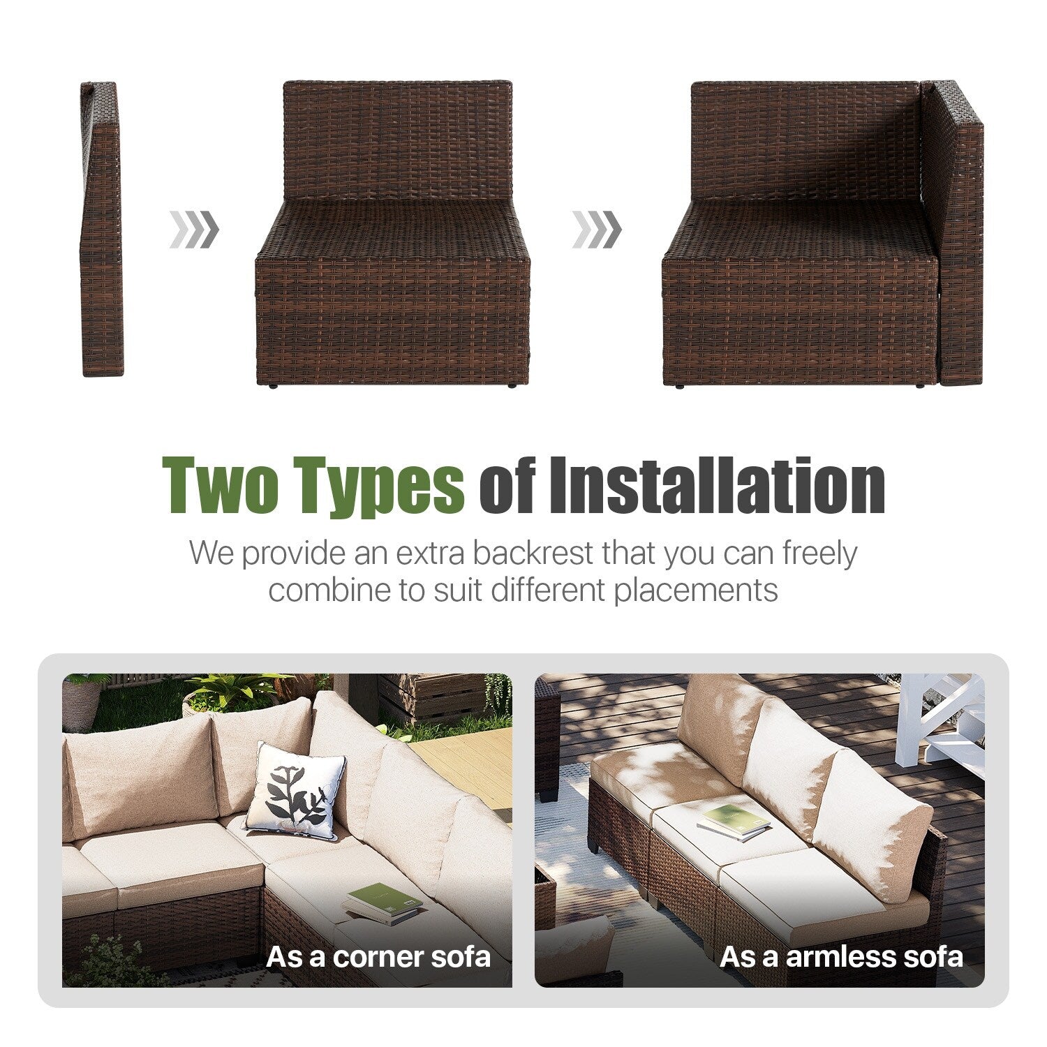 Patio Furniture Set , Outdoor Sectional Sofa Set