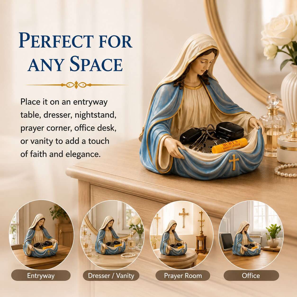 🙏Handmade Virgin Mary Catch-All Bowl