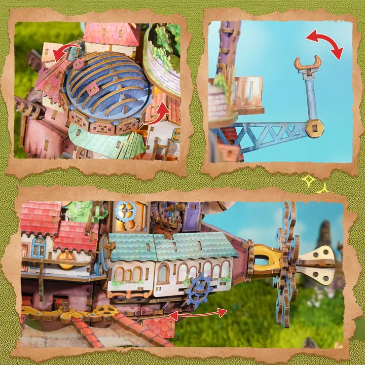 Walking Castle 3D Puzzle Mechanical Kit, Expert 13+