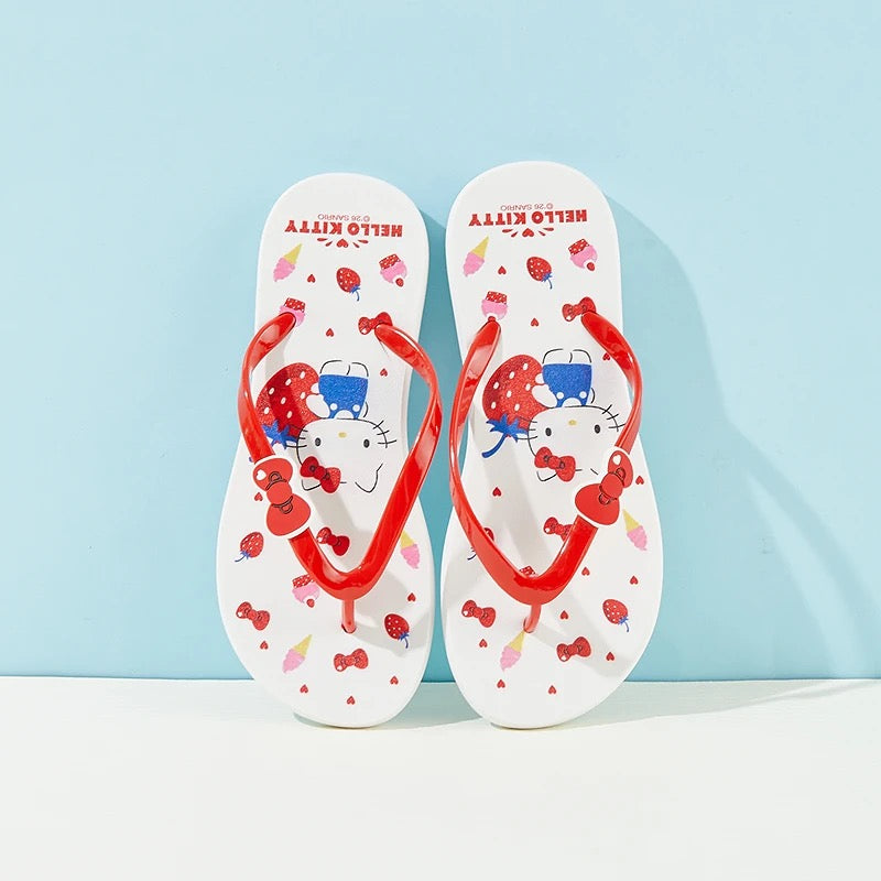 Hellokitty PVC Casual Slim Flip Flop Sandals Shower Shoes