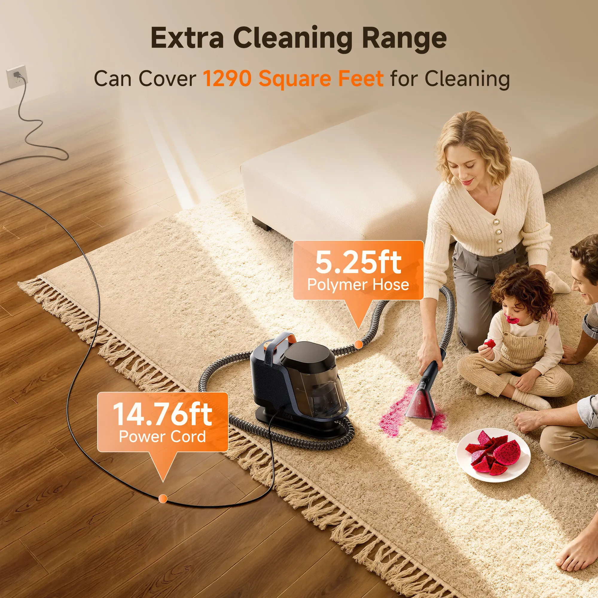 Portable Carpet Cleaner Machine ZY, 18000Pa